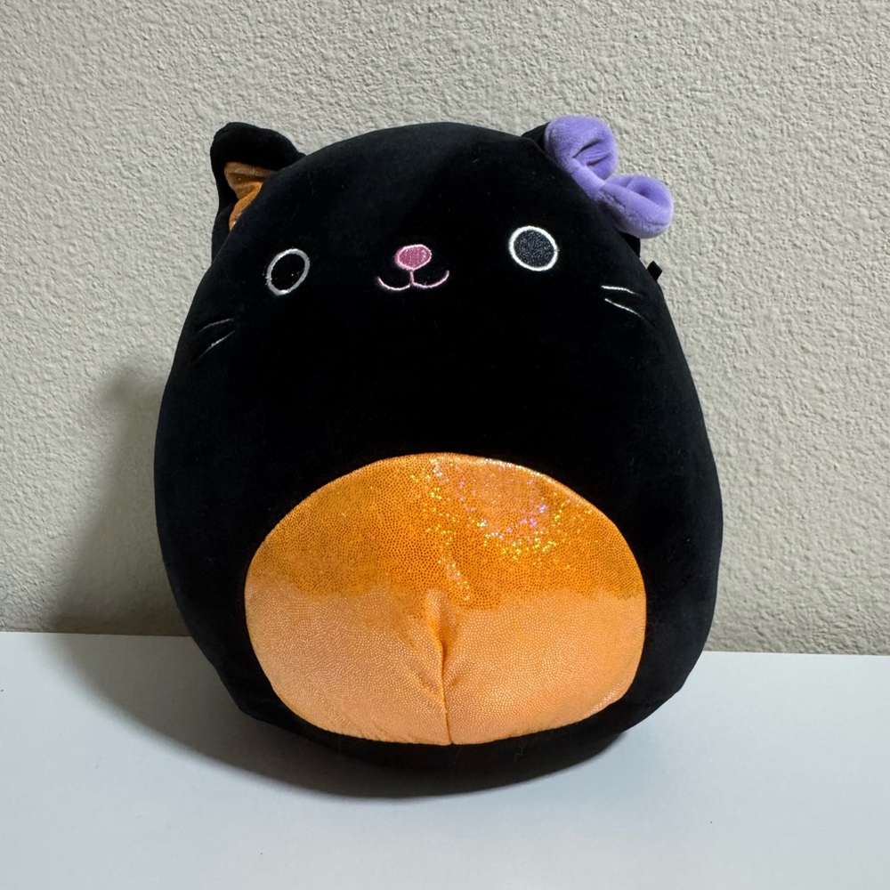 9” Black and Orange Cat Claire’s Squishmallow
